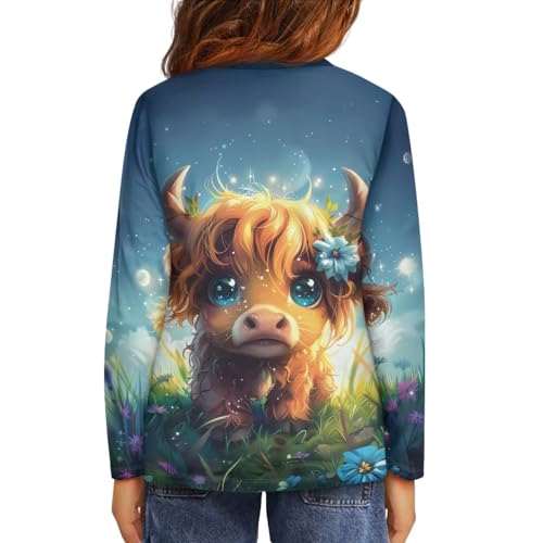Image of Girls Basic Tee Shirts Outdoor Long Sleeve Shirt Winter Clothes Size 3-16 Top Fall Clothes Gift for Holiday
