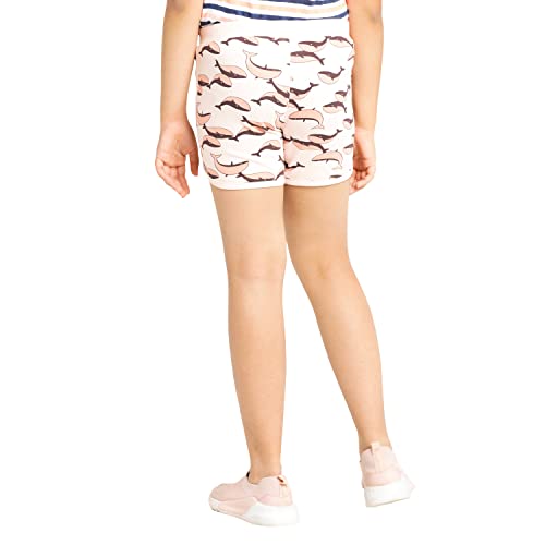 Image of Real Basics Premium Cotton Shorts for Girls - Regular Fit Printed Girl Shorts (Pack of 1)