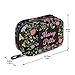 Custom Pill Box 7 Day Pill Case Bag Floral Flowers Personalized Name Travel Pill Organizer Bag with Zipper Portable Weekly Case Compact Size for Vitamin Supplement Holder