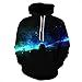 BMSYTY Manches Longues séries 3D Hoodies Pull Unisexes Sweat 3D Pull avec comète Conception,s/o
