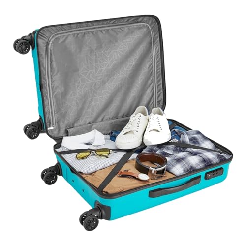 Image of Safari Polypropylene (Pp) Lancer Spinner 8 Wheel Hard-Sided Polypropylene 5 Years Warranty Luggage Set Of 2 Trolley Bags (55 & 66 Cm) (2Pc Set (55 + 66 Cm), Skuba Blue), Small, Medium, H-460 Cm