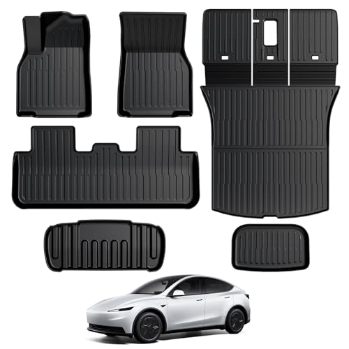 GALVAGNITE Floor Mats for 2026 2025 Tesla Model Y Juniper Standard Full Coverage All Weather Floor Mat Cargo Liner Trunk Mat Frunk Backrest Mats Accessories (Standard Models Only)