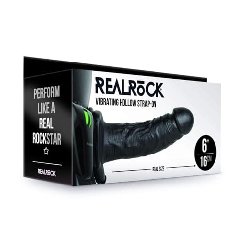 REALROCK-STRAP-ON HUECO VIBRATORIO SIN BOLAS - 6/ 15,5 CM 8714273521415