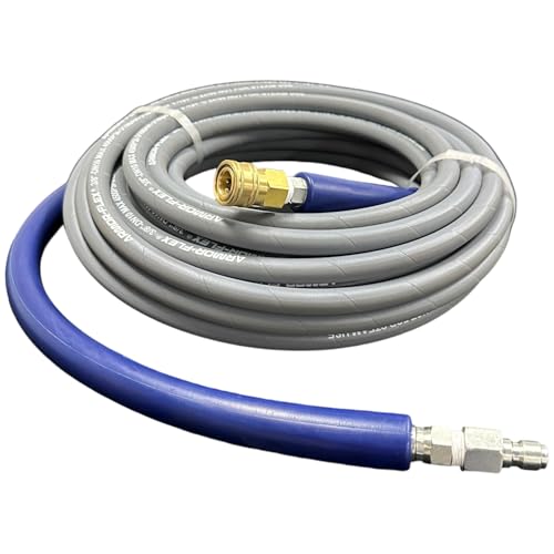 Pressure-Pro CHA0501GB 3/8 in. x 50 ft. Gray Pressure Washer Replacement Hose, Non-Marking with Quick Disconnects