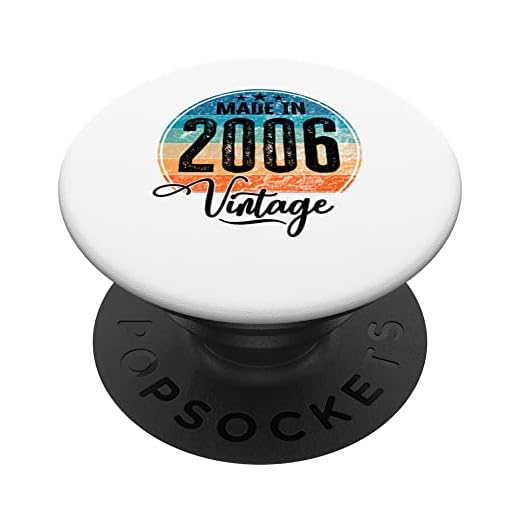 Birthday Vintage Año de nacimiento 2006 Cumpleaños Bday PopSockets PopGrip Intercambiable