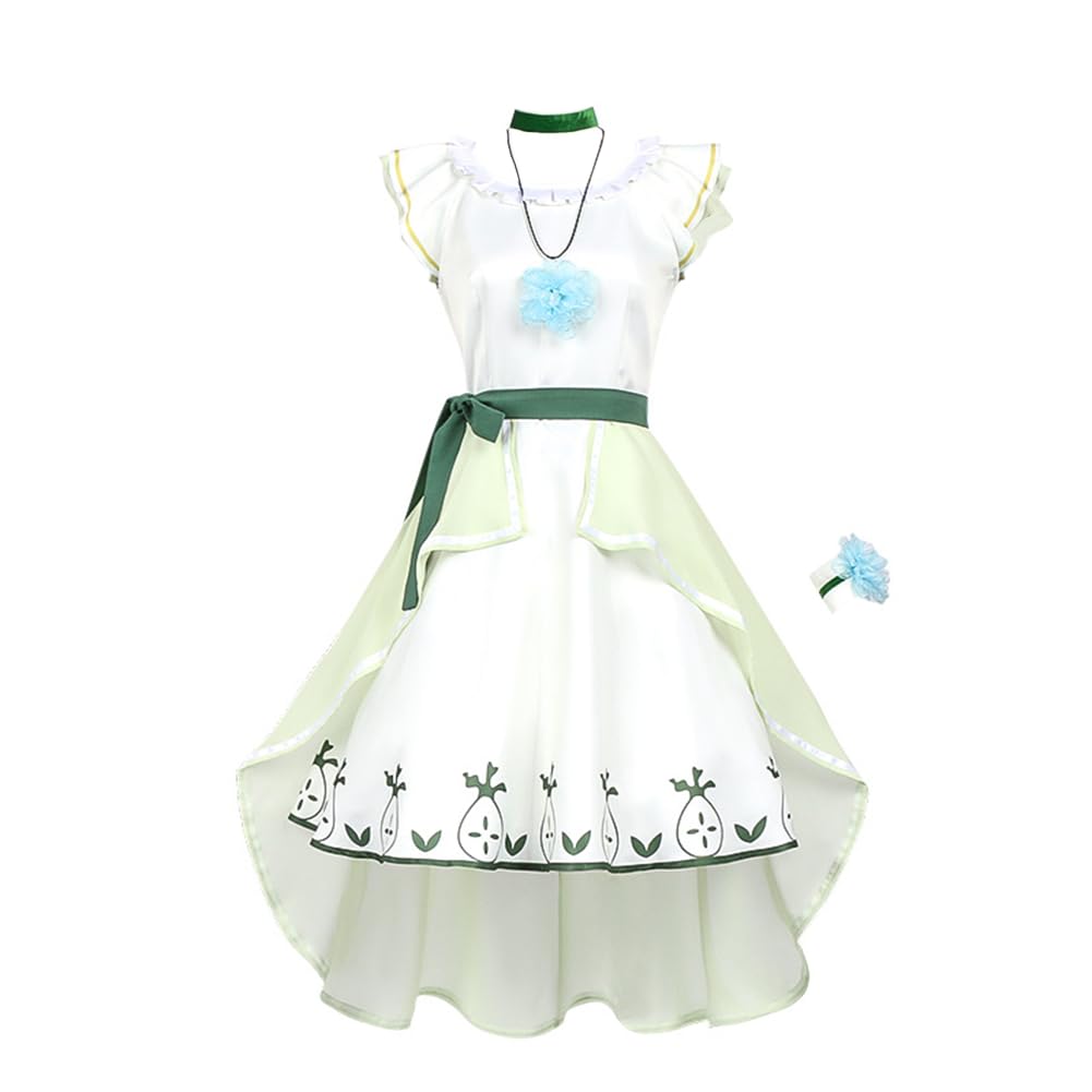 Xinchangda Frieren Cosplay Costume White Cape Dress Uniform Full Set Halloween Party Role Play Outfits for Women