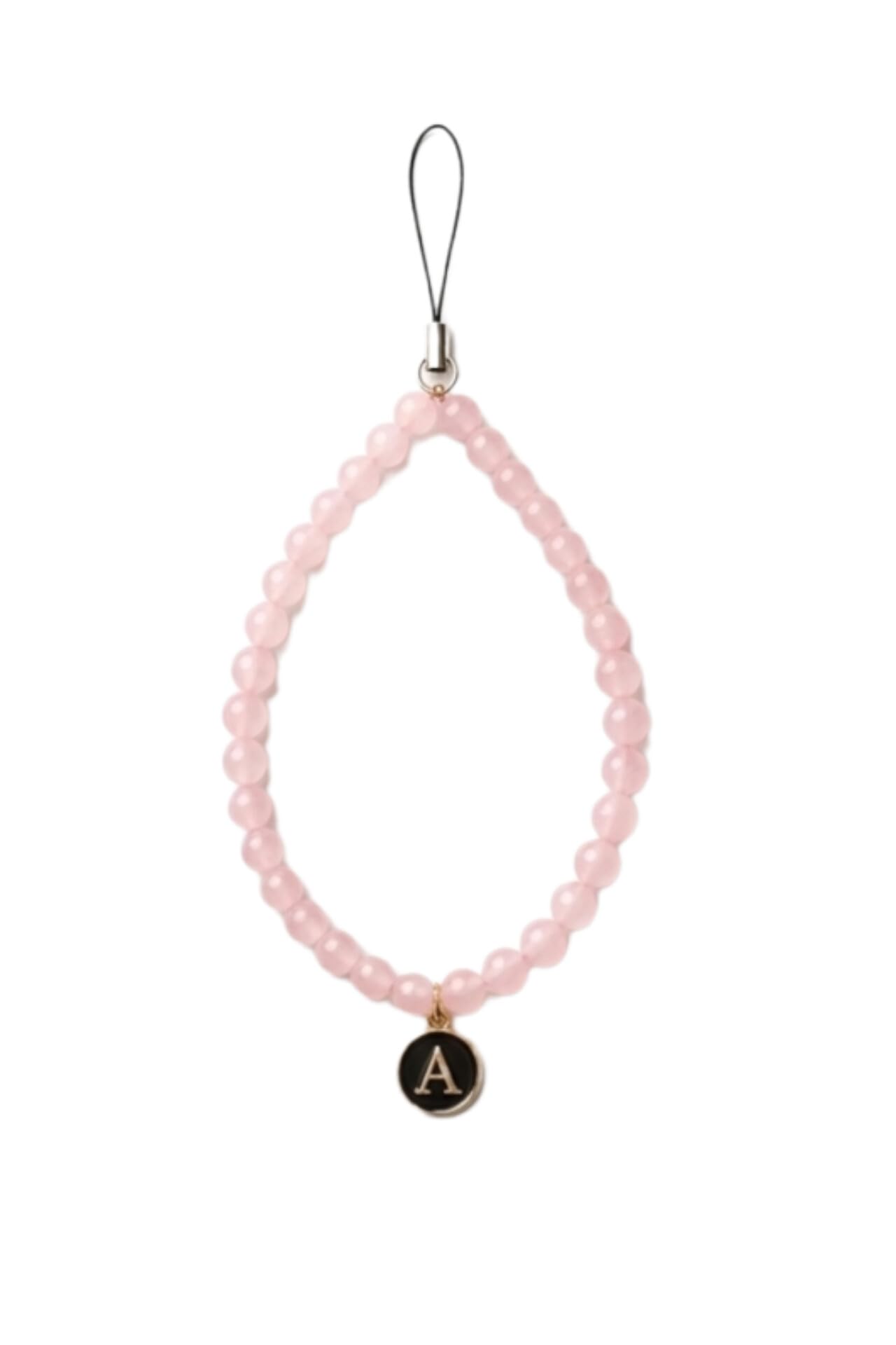 M.F.H Pink Handmade Cute Acrylic Shaded Phone Charms With Initial Pendant | Pendant Phone Charms for Girls, Mobile, Keychain & Bags| Best for Couple & Friend Gifting-image-6