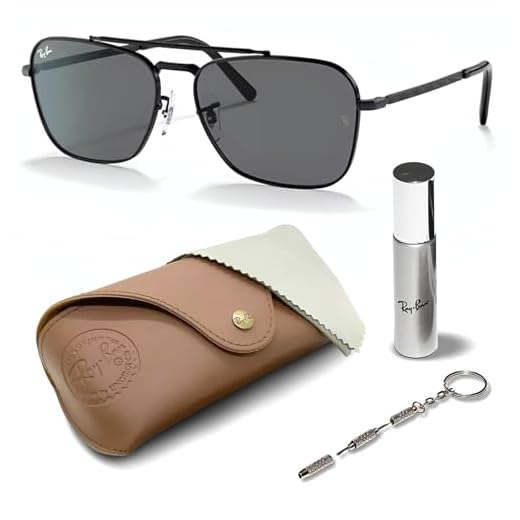 Ray-Ban Óculos de sol RB3636 New Caravan Square Shape para homens e mulheres - Óculos de sol clássicos atemporais com elegância moderna - Proteção UV premium e lentes clássicas - Óculos de sol