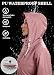 Zdoynto Regenjacke Damen Regenmantel Wasserdicht Mit Kapuze Übergangsjacke Outdoorjacke Frühling Sommer Herbst Rosa M