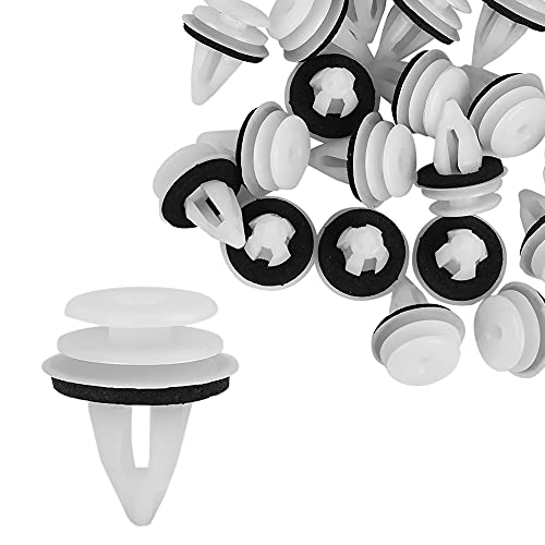 X AUTOHAUX 20pcs Plastic White Retainer Clips for BMW E46 E90 F30 X5 X3 E60 51418224768