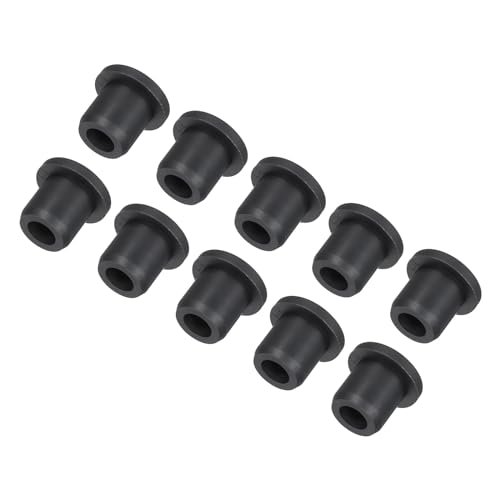 Image of MECCANIXITY High Temp Silicone Plug Mount Dia 9mm /0.35 Inch T Shaped Solid Rubber Stopper Hole Plugs for Coating Plating Waterproof Sealing Plugs Black Pack of 10(OD 13mm /0.51 Inch)