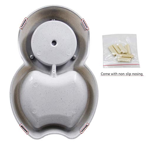 Zcaukya Automatic Cat Feeder and Water Dispenser Set, 1 Gal x 2 Gravity Dog Water Fountain Pet Food Feeder (Grey) - Image 7