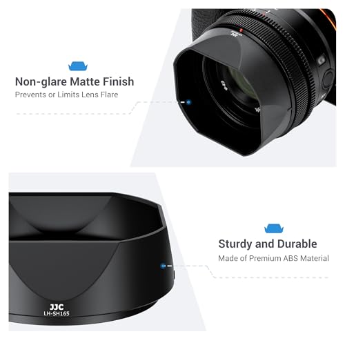 Image of JJC Lens Hood for Sony FE 24mm f2.8 G, FE 50mm F2.5 G, FE 40mm F2.5 G Lens | Square Lens Hood Shade for Sony SEL24F28G SEL50F25G SEL40F25G, Replaces Sony ALC-SH165 ALC-SH166 Lens Hood, No Vignetting