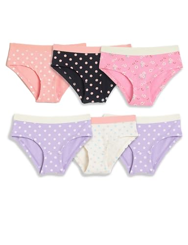 Image of Amazon Brand - Symbol Girls Assorted Prints Cotton Stretchable Briefs with Soft Waistband | Aged 3-14 Years (Available in Combo Pack of 3 and 6)
