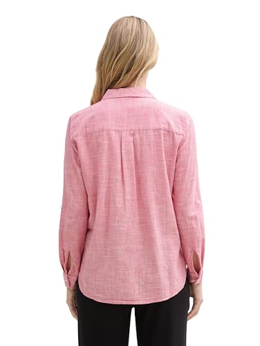 TOM TAILOR Damen Bluse mit Brusttaschen aus Baumwolle 2