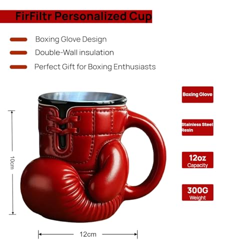Image of Boxing Glove Coffee Mug,Stainless Steel Cup with Handle