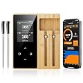 Newise Wireless Meat Thermometer Digital with 2 Probes, Long Range Bluetooth Food Thermometer with Smart APP Alerts for Cooking, Fathers Day Grill Gifts for Men Dad Husband
