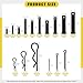 Mardatt 100Pcs Carbon Steel Clevis Pin Cotter Pin R Pin Assortment Kit, Include 10 Sizes M5 M6 M8 M10 M12 Flat Head Single Hole Clevis Pins and M2 M3 M4 Split Cotter Pins/ R Clips