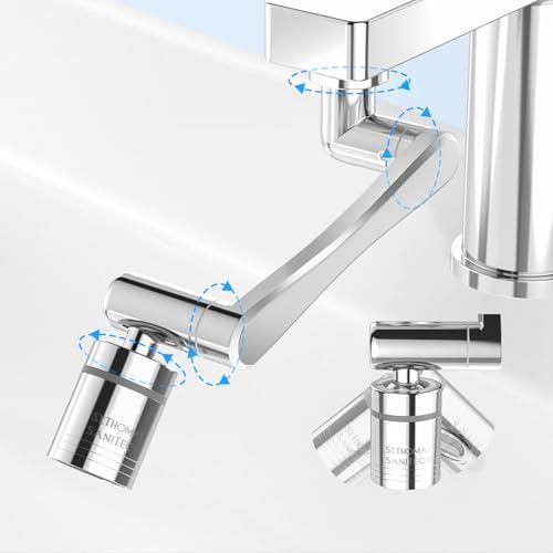 ST.THOMAS 1440° Swivel Faucet Extender,360° Swivel Robotic Arm Fa...