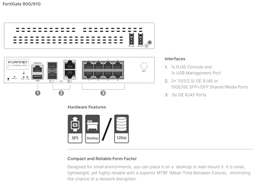 Image of FortiGate-90G Network Security Appliance Plus 3 Year FortiGuard Unified Threat Protection (UTP) and FortiCare Premium (FG-90G-BDL-950-36)