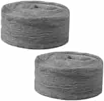 Lana D'Acciaio Grado 0000 - 2 Rotoli, Extra Fine | Per Lucidatura E Anti-Topi | Legno, Vetro, Metallo