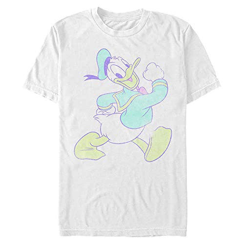 T-shirt Donald Disney homme 3XL blanc fluorescent en coton confortable