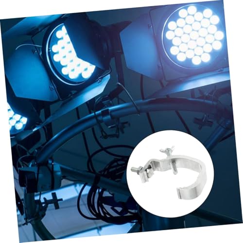 Pinces éclairage scène aluminium argenté pour supports DJ et projecteurs