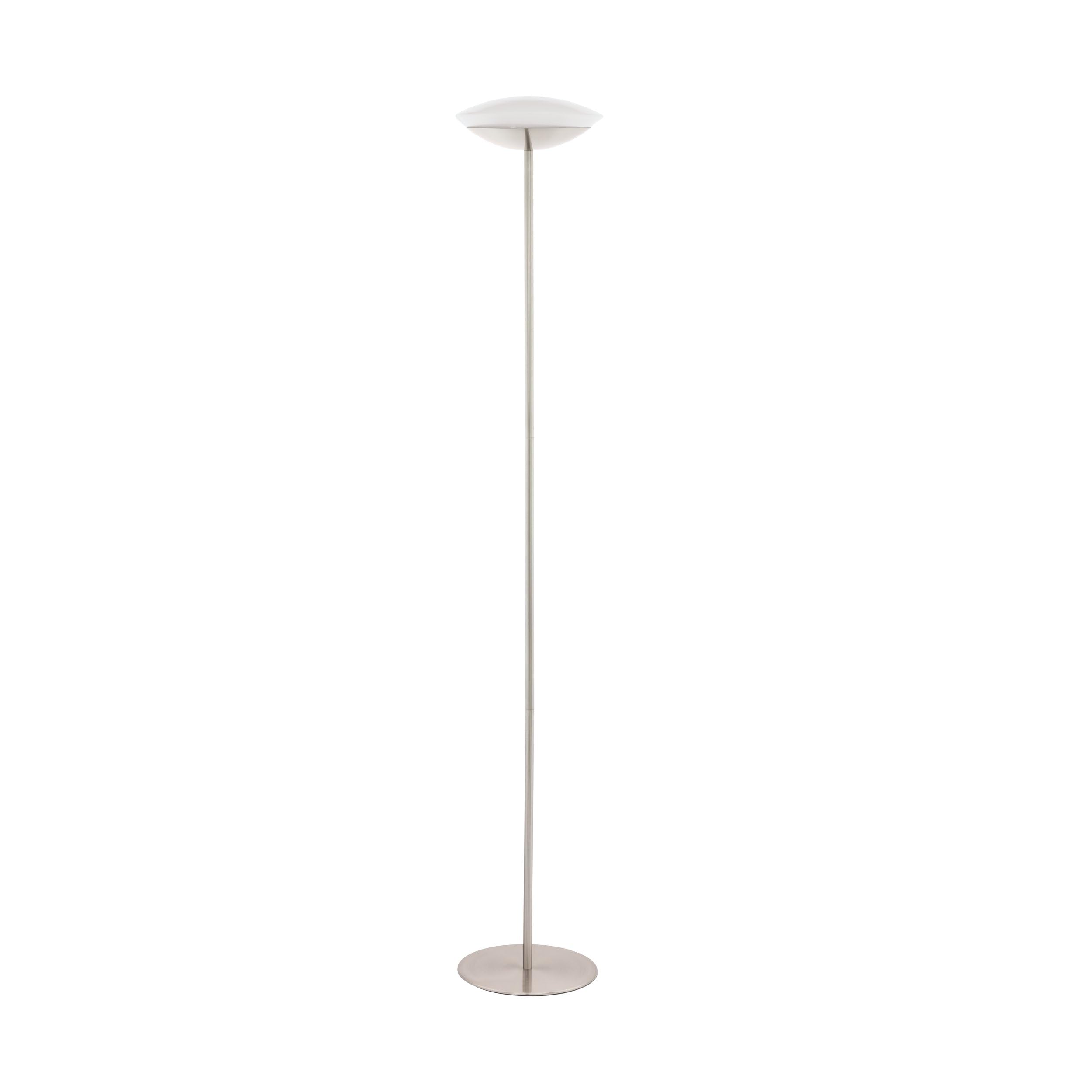Eglo Connect LED Floor lamp Frattina-C, Single-Light Steel and Plastic Floor lamp in Matte Nickel, White, Colour Temperature Change (Warm, Neutral, Cold), RGB, dimmable, lamp with Foot Switch — image 1