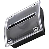 Contenedor de notas transparente para escritorio, organizador de notas adhesivas, dispensador de notas adhesivas para escuela, oficina, hogar, suministros de oficina, caja organizadora