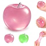 Apfel Squishy Fidget, Anti Stressbälle für Erwachsene (Rosa)