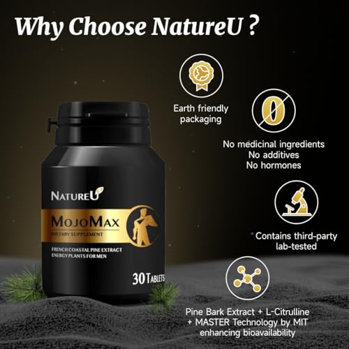 Image of L-Citrulline Supplements, French Pine Bark Extract and L-Citrulline Complex, Nitric Oxide Supplement for Men, Performance Supplement for Men Health Endurance Recovery Support