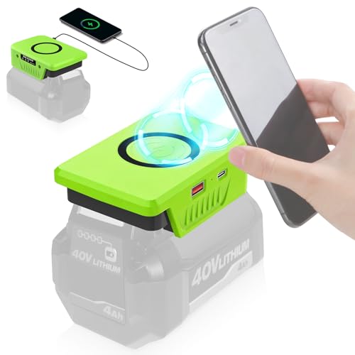 Adaptateur de charge sans fil 15W max Ryobi 40V anti panne mobile