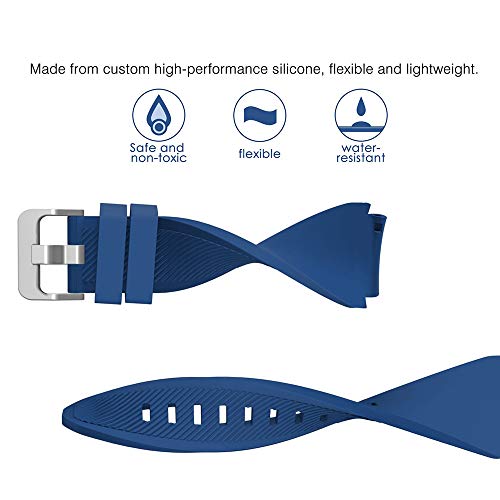 Bracelet silicone 22 mm souple et léger pour montre connectée Garmin Forerunner 745 - 4
