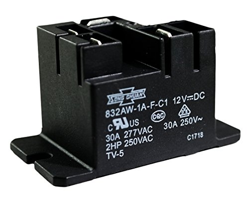 SONG CHUAN 832AW-1A-F-C1-12VDC General Purpose Relay, 1A SPNO Quick Flanged