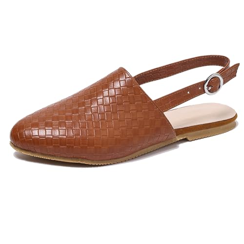 Slingback Flat Women Round Toe Braid Beach Shoes