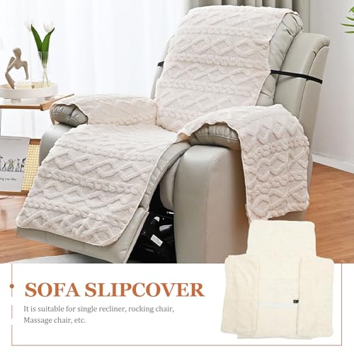 Protector de manchas beige para sillón individual reversible felpa 8