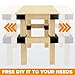 Heavy Duty Workbench Brackets Kit, 8 PCS 4''x4'' Workbench Leg Frame Braces, for 4x4 & 2x4 Lumber, DIY Table Building Kit with Pre-Drilled Holes for Workbench Table, Shelving, Garage Storage