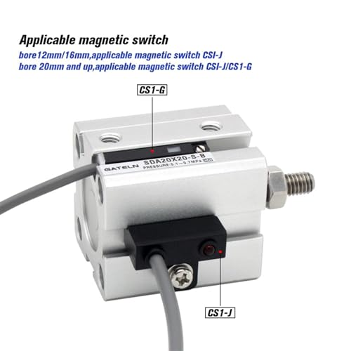 Vérin pneumatique SDA40 à double acting avec alésage de 40mm