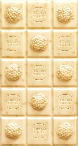 Ferrero Rocher Tafel – Weiße Schokolade mit Haselnuss – Muttertagsgeschenk, Vatertagsgeschenk – 1 x 90 g Schokoladentafel 4