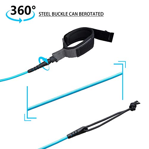 image for Rokia R Surfboard Leash-Straight Leash for Shortboard,Surfboard & Padd