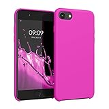 kwmobile Case Compatible with Apple iPhone SE (2022) / iPhone SE (2020) / iPhone 8 / iPhone 7 Case - TPU Silicone Phone Cover with Soft Finish - Magenta