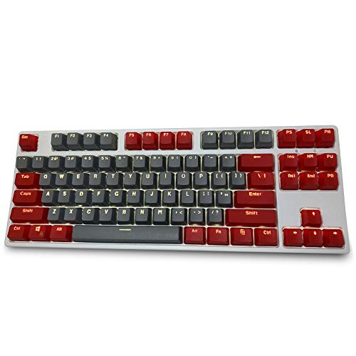 Keycaps 87 tasti PBT Copritasti Tastiera meccanica Doppio retroilluminato Parola trasparente da gioco per layout USA per Cherry MX vendi solo copritasti