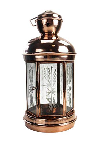 CopperGarden Lanterne en cuivre et Verre 24 cm Cover