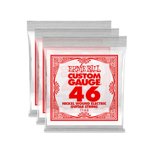 Ernie Ball Nickel Wound Single Guitar Strings 3-Pack .046 3-Pack