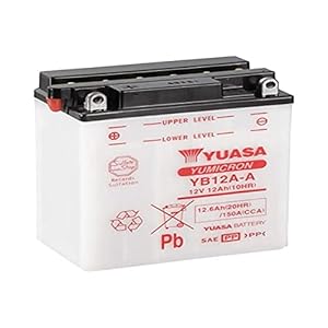 YUASA YB12A-A Batterie de Moto (Fourni sans Acide)