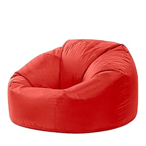 Bean Bag Bazaar Klassieke Zitzak, Rood, Zitzakstoel Volwassenen met Vulling, Zitzak Buiten, Weerbestendig, Waterdicht…