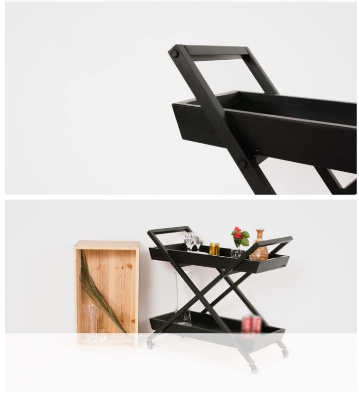 N/A Metalen thee wijnvoedsel catering dranken serveren trolley bar kar for restaurant hotel bruiloftsfeestje (Color : A… - Afbeelding 5