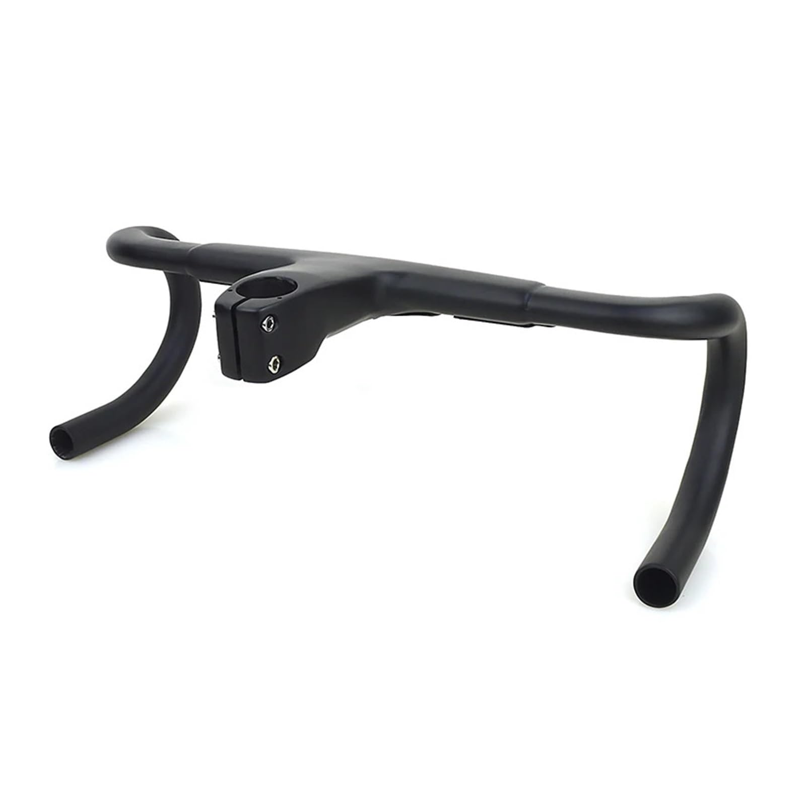 Manubrio Bici Manubrio e Attacco Manubrio integrali for Bici da Strada UD in Fibra di Carbonio, Tubo Tondo Integrato con Adattatore di conversione da 31,8 mm, 28,6 mm