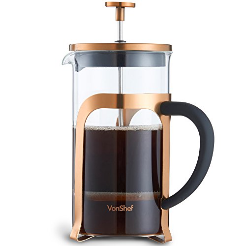 VonShef 8 Cup Cafetiere, 1L French Press