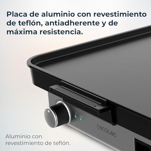 Miniatura 3 de Cecotec Plancha De Asar Eléctrica Con Piezas Magnéticas Desmontables Magnet 1800. Plancha De Cocina Grill Con 1800w, Aluminio Con Revestimiento De Teflón, Antiadherente, Apta Para Lavavajillas
